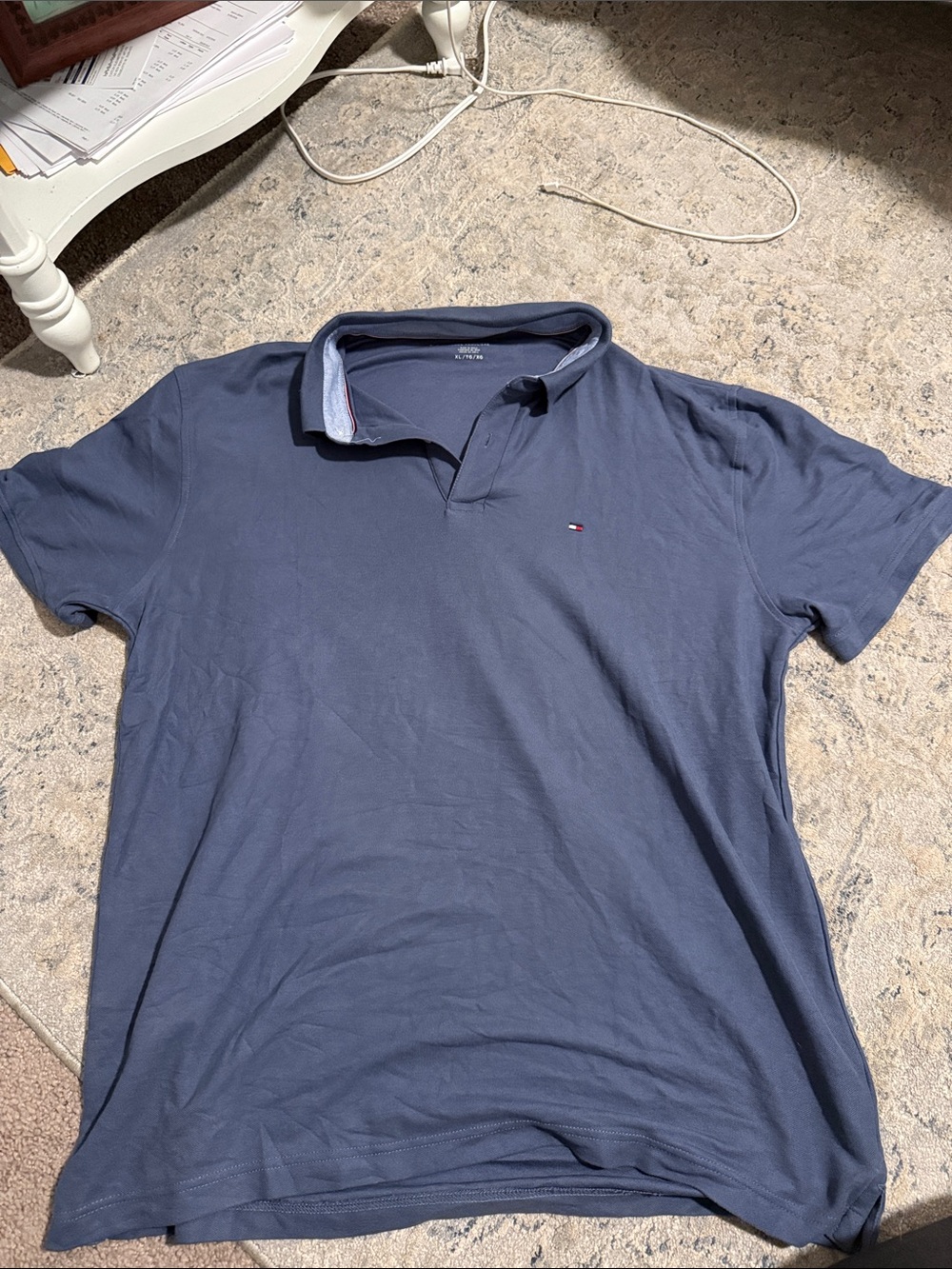 Tommy Hilfiger Men's Navy Polo with Flag Logo